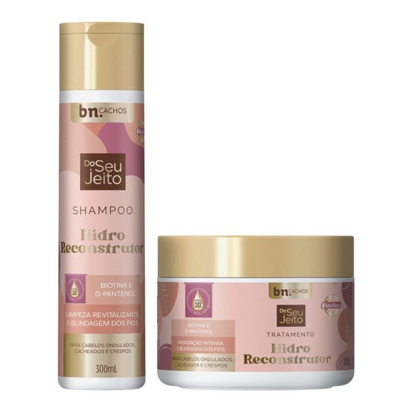 Kit Shampoo + Máscara de Tratamento Do Seu Jeito | bn.Cachos